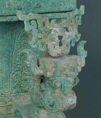 图片[5]-A square pot with animal ears and tiger feet-China Archive